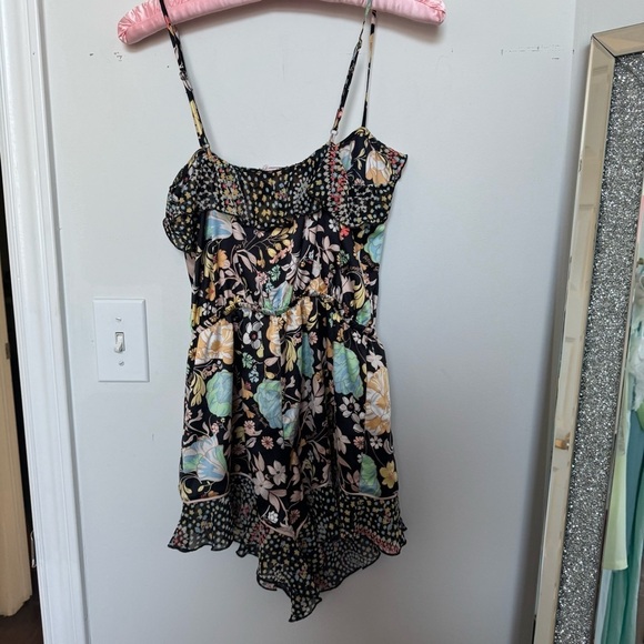 Victoria's Secret Black Floral satin romper XS - Picture 5 of 6